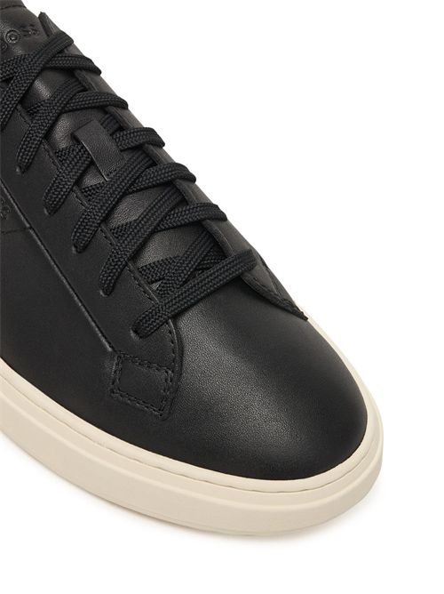 Sneakers low-top in pelle martellata con logo goffrato BOSS | KIERAN_TENN001-50557866